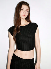 Black Autumn/Winter Sexy Party Fashion Simple Knitted Backless Top & Bodycon High Slit Maxi Skirt 2pcs Set